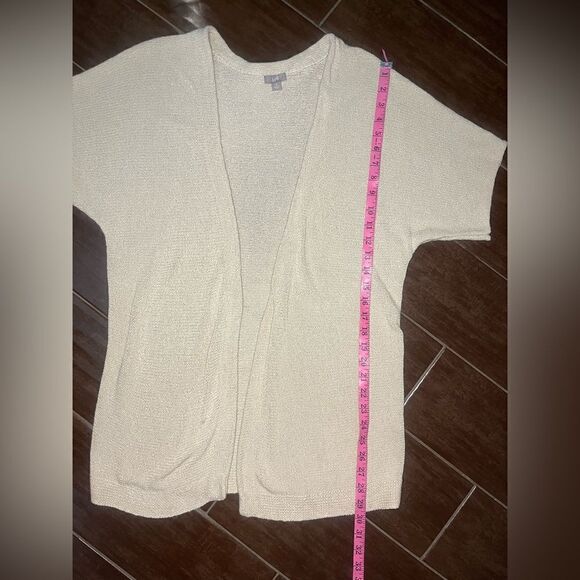 J.Jill dark khaki silk blend knit open sweater sz medium - Picture 8 of 8